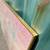 1986 Postmodern Pastel Art – Pink & Teal Brass Frame 3 thumbnail