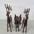 Brutalist Style Primitive Metal Art Deer & Moose Figures Rustic Brown 2 thumbnail
