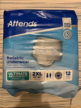 Attends Bariatic 2X Disposable Underwear 1