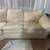 Couch in good condition. Leather off-white color. 2 thumbnail