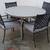 5-Pc Grey Metal Outdoor Dining Set 3 thumbnail