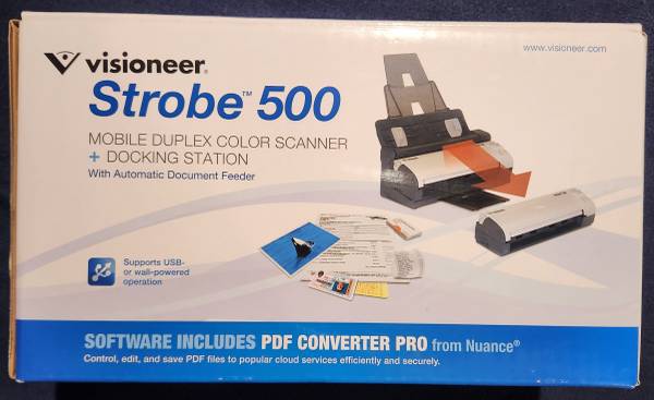 Visioneer Strobe 500 Mobile Document Scanner & Docking Station 1