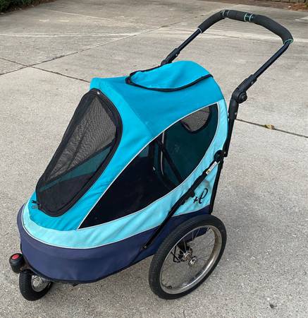 Petique-brand Pet Stroller (blue) 1