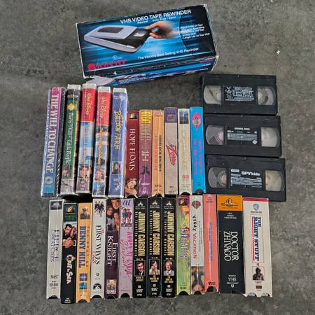 VHS Movies and Tape Rewinder - cds / dvds / vhs - by owner