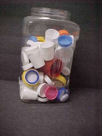 Assorted Plastic Bottle Caps Lids LOT 100+ 1