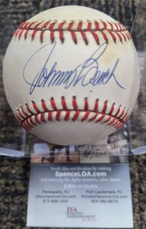 ⚾ JOHNNY BENCH SIGNED /AUTOGRAPHED BASEBALL w/ JSA Authentication ⚾ 1
