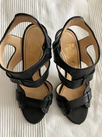 Jerome C. Rousseau Leather High-Heel Sandals Size 36.5 4" - $20 (Harlem / Morningside)63471465766401121