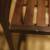 Two Tall Solid Wood Chairs w/ Metal Legs 7 thumbnail