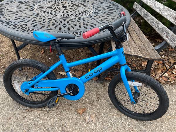 rei co op 16 bike Used Coop 16" Kid's Coco's Variety with removable training wheels and a low stand REI Co-op REV 16 Kids