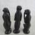 Three Wise Monkey's African Hand Carved Ironwood Sculptures 4 thumbnail