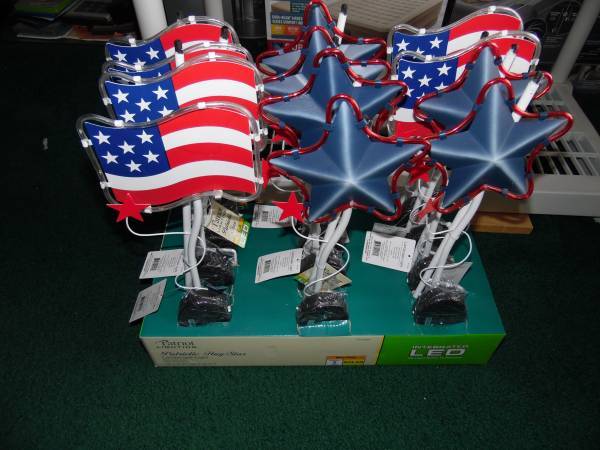Solar: Flag Path Lights or Star Path Lights  --Half Price-- 1