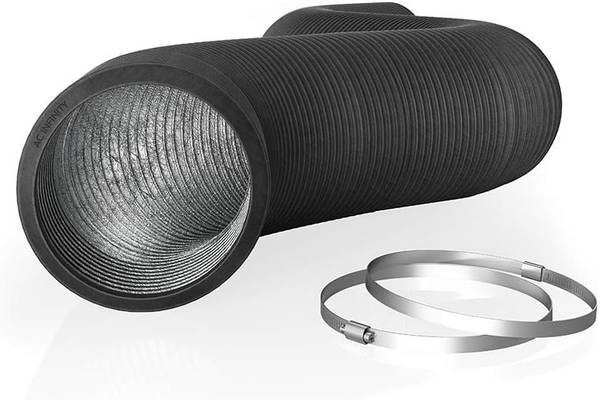 Two 12inx8ft Heavy Duty 4 Layer Flex Ducts plus Connector - NEW 1
