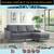 3pc leather sofa set, recliner set with 5 recliners, L & U shaped sofa 15 thumbnail