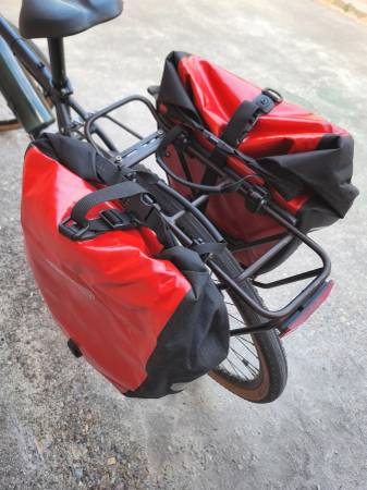 Ortlieb Back-Roller Classic Panniers (Pair) - Red/Black - Like New 1