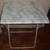 Faux Marble Folding Snack Table with Aluminum Frame 1 thumbnail