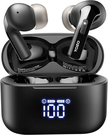 Wireless Earbuds Bluetooth Headphones 48.5 Hrs Playtime with LED Digit 1