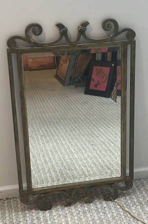 Decorative Metal Framed Wall Mirror – 22.5” x 36” – $60 1