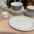 CVC Ceramic China Dinnerware set for 8 plus serving dishes: light flor 1 thumbnail