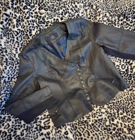 Black pleather by Kardashian, K-DASH ladies jacket 1