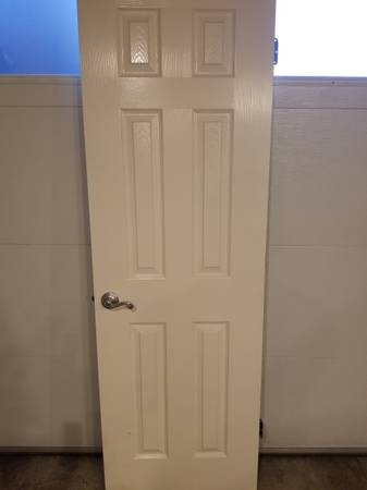 Solid Core Interior Right Hand Inswing Door with Handle And Hinges 1