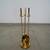 1960's Hollywood Regency Brass Fireplace Tool Set 3 thumbnail