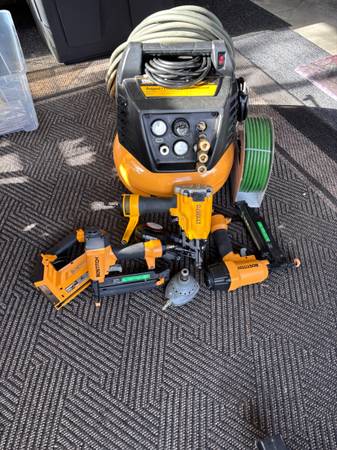 Bostitch Air Compressor with Very Expensive Air Tools 1