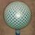 Vintage Lime Green Opalescent Hand-Blown Glass Globe on wrought iron s 4 thumbnail