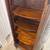 Antique tiger oak curved glass display cabinet 5 thumbnail