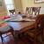 Solid wood dining table with chairs 2 thumbnail