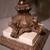 ANTIQUE METAL CANDELABRA GLASS ACCENTS 5 thumbnail