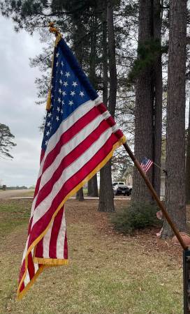 VINTAGE FULL SIZE AMERICAN PARADE CEREMONIAL FLAG