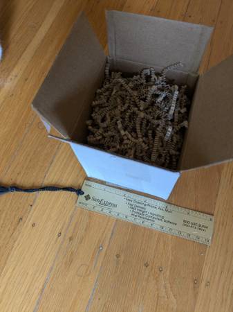 Small cube with fancy packing material 1