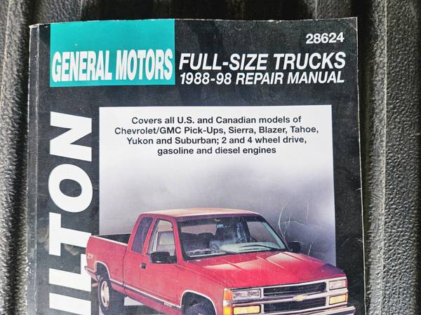 Chilton Repair Book for Fullsize GM Trucks 88-98 - general for