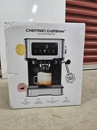 Chefman CraftBrew 15-Bar Espresso Machine w/ Steam Wand and Touch 1