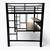 Coaster Fine Avalon Black Metal Full Size Loft Workstation Bed Frame 6 thumbnail