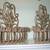2 ANTIQUE PLANT HOLDER BASKET PAIR Vintage Metal Gothic Wrought Iron 8 thumbnail