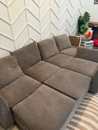 112.6” 7 Piece Modular Sectional Sofa with Storage 1