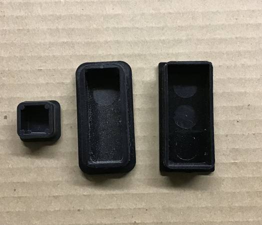 Surplus of new steel tubing plastic plugs / end caps 3 different sizes 1