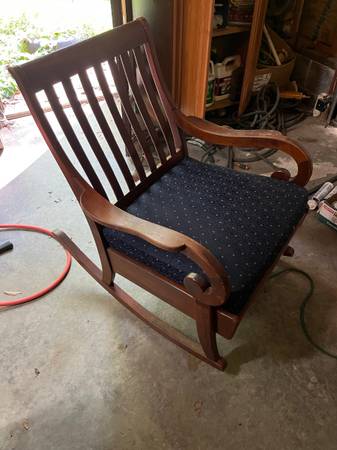 Midcentury rocking chair, solid wood 1