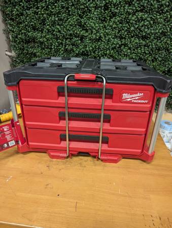 PACKOUT 22 in. Modular 3-Drawer Multi Drawer Tool Box with Metal Reinforced Corn 1