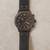 Stauer The Daily Chronograph Analog Men's Watch Black Leather Band 2 thumbnail