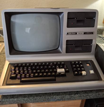 TRS 80 suite- computer, printer, cassette, manuals 1