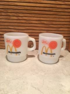 2 McDonalds McDonald's Coffee Mug Good Morning Orange Sun 1