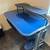 Blue top, tempered glass computer desk 1 thumbnail