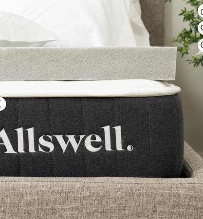 Allswell 3" Sleep Cool Memory Foam Mattress Topper Infused w/Graphite 1