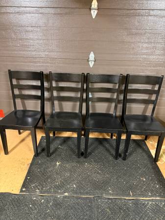 Black wooden chairs 1