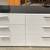 Modern White 6-Drawer Dresser with Black Glass Top – Sleek Low Profile 1 thumbnail