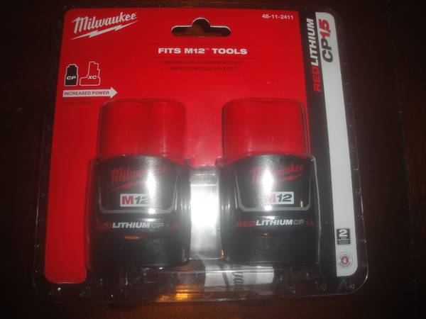 Genuine Milwaukee 48-11-2411 M12 12V 1.5Ah Red Lithium-Ion Battery 1