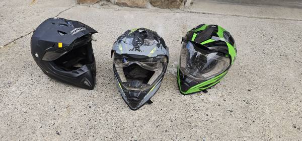 Several Motorcycle Helmets 1