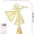 New Christmas Glitter Angel Tree Topper 3D Golden Metal Angel  Battery 2 thumbnail